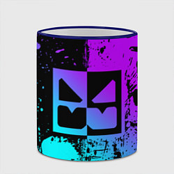 Кружка 3D GEOMETRY DASH NEON LEVELS SMILE, цвет: 3D-синий кант — фото 2