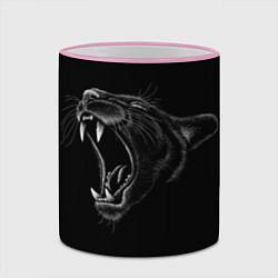Кружка 3D Дикая кошка Гнев, цвет: 3D-розовый кант — фото 2