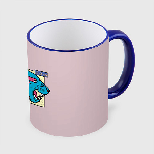 Кружка цветная Mr Beast Japan Full Print / 3D-Синий кант – фото 1