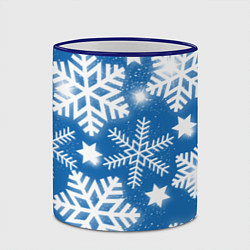 Кружка 3D Снежное небо, цвет: 3D-синий кант — фото 2