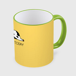 Кружка 3D Nope, not today, цвет: 3D-светло-зеленый кант