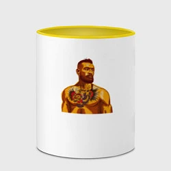 Кружка 3D Конор МакГрегор - чемпион UFC в двух весах, цвет: 3D-белый + желтый — фото 2