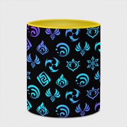 Кружка 3D NEON SYMBOL HERO GENSHIN IMPACT, цвет: 3D-белый + желтый — фото 2