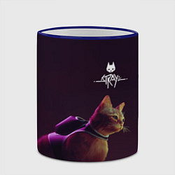 Кружка 3D Stray Боевой котик, цвет: 3D-синий кант — фото 2