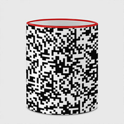 Кружка 3D Стиль QR код, цвет: 3D-красный кант — фото 2