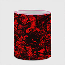 Кружка 3D DOTA 2 HEROES RED PATTERN ДОТА 2, цвет: 3D-розовый кант — фото 2
