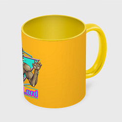 Кружка 3D Moon lord, цвет: 3D-белый + желтый