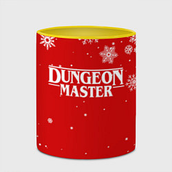 Кружка 3D ГАЧИМУЧИ DUNGEON MASTER НОВОГОДНИЙ, цвет: 3D-белый + желтый — фото 2