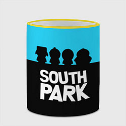 Кружка 3D Южный парк персонажи South Park, цвет: 3D-желтый кант — фото 2