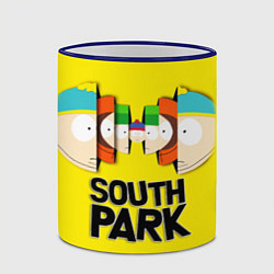 Кружка 3D South Park - Южный парк персонажи, цвет: 3D-синий кант — фото 2
