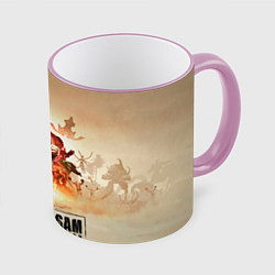 Кружка 3D Серьёзные Сэмы, цвет: 3D-розовый кант