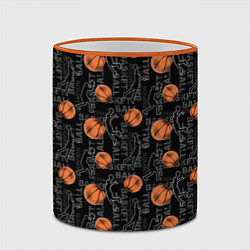 Кружка 3D BASKETBALL - Баскетбол, цвет: 3D-оранжевый кант — фото 2