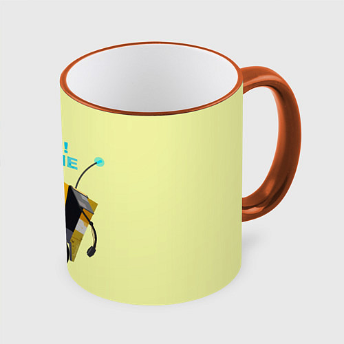 Кружка цветная CL4P-TP даёт пять / 3D-Оранжевый кант – фото 1