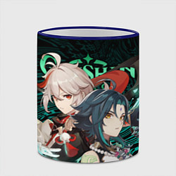 Кружка 3D КАЗУХА И СЯО XIAO AND KAZUHA GENSHIN, цвет: 3D-синий кант — фото 2