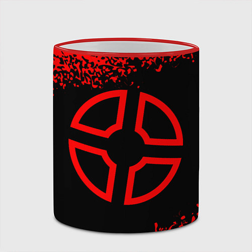 Кружка цветная TEAM FORTRESS 2 Краска / 3D-Красный кант – фото 2