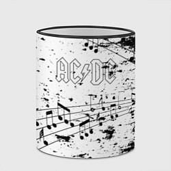 Кружка 3D ACDC - Музыкальные ноты, цвет: 3D-черный кант — фото 2