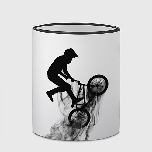 Кружка цветная ВЕЛОСПОРТ BMX Racing / 3D-Черный кант – фото 2