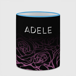 Кружка 3D Adele Розы, цвет: 3D-небесно-голубой кант — фото 2