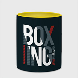 Кружка 3D Бокс - Boxing, цвет: 3D-белый + желтый — фото 2