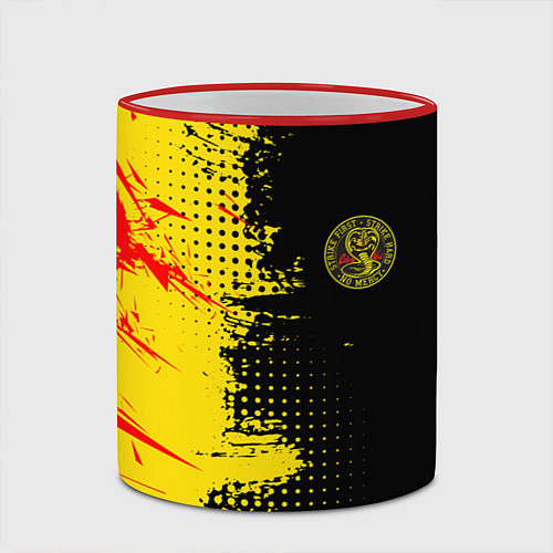 Кружка цветная Кобра Кай Cobra Kai / 3D-Красный кант – фото 2