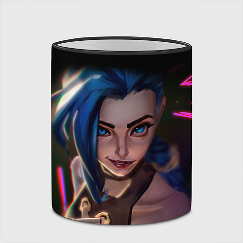 Кружка цветная Jinx - Джинкс Паудер / 3D-Черный кант – фото 2