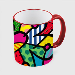 Кружка 3D Ромеро Бритто Арт, цвет: 3D-красный кант