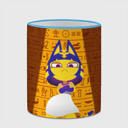 Кружка 3D Кошка АНКХА, цвет: 3D-небесно-голубой кант — фото 2