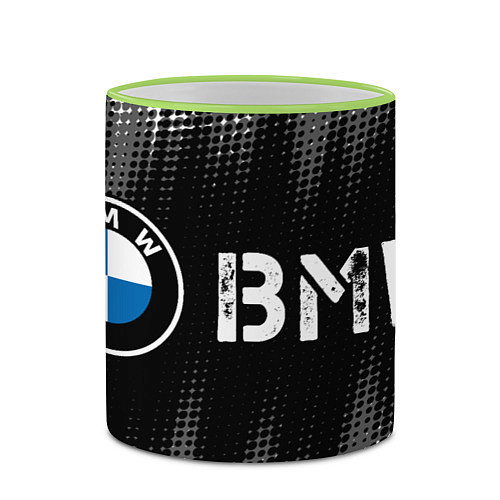 Кружка цветная БМВ BMW Яркий / 3D-Светло-зеленый кант – фото 2