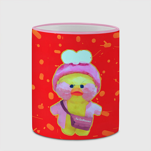 Кружка цветная Лалафания / 3D-Розовый кант – фото 2