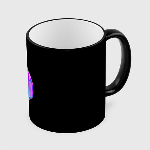 Кружка цветная Неоновая невесомость / 3D-Черный кант – фото 1