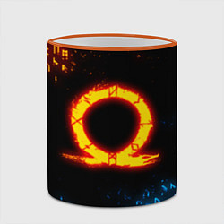 Кружка 3D GOD OF WAR CRATOS FIRE SYMBOL RUNE, цвет: 3D-оранжевый кант — фото 2