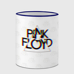 Кружка 3D PINK FLOYD LOGO ПИНК ФЛОЙД ГЛИТЧ, цвет: 3D-синий кант — фото 2