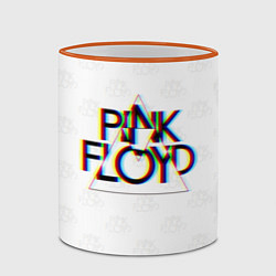 Кружка 3D PINK FLOYD LOGO ПИНК ФЛОЙД ГЛИТЧ, цвет: 3D-оранжевый кант — фото 2