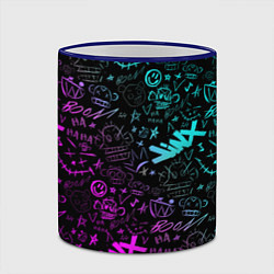 Кружка 3D League Of Legends - Arcane неон логотипы, цвет: 3D-синий кант — фото 2
