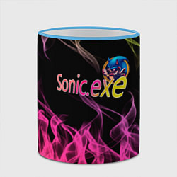 Кружка 3D Sonic Exe Супер бомба, цвет: 3D-небесно-голубой кант — фото 2