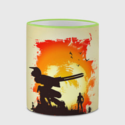 Кружка 3D Снейк и Метал Гир, цвет: 3D-светло-зеленый кант — фото 2
