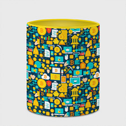 Кружка 3D Трейдер Криптовалют, цвет: 3D-белый + желтый — фото 2