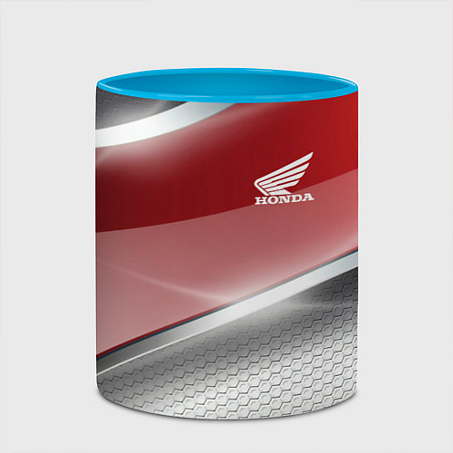 Кружка цветная Honda Текстура / 3D-Белый + небесно-голубой – фото 2