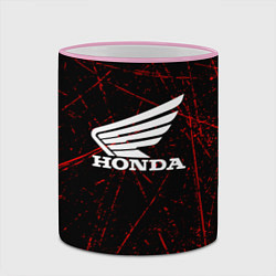 Кружка 3D Honda Красные линии, цвет: 3D-розовый кант — фото 2