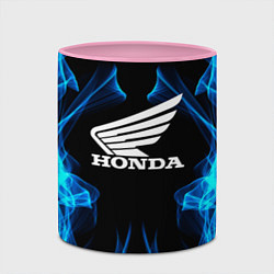 Кружка 3D Honda Fire, цвет: 3D-белый + розовый — фото 2