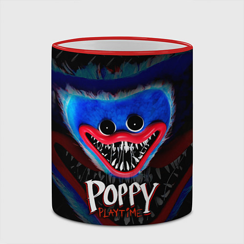 Кружка цветная Хагги Вагги Паппи Плейтайм Poppy Playtime / 3D-Красный кант – фото 2