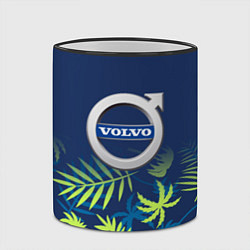 Кружка 3D Volvo Тропические листья, цвет: 3D-черный кант — фото 2