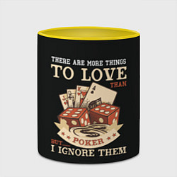 Кружка 3D Люблю Покер, цвет: 3D-белый + желтый — фото 2