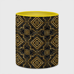 Кружка 3D Versace classic pattern, цвет: 3D-белый + желтый — фото 2