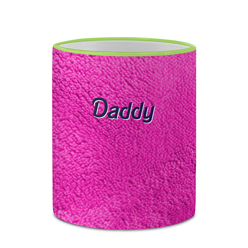 Кружка цветная Daddy pink / 3D-Светло-зеленый кант – фото 2