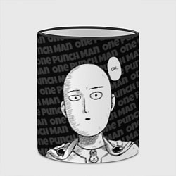 Кружка 3D One Punch Man - Сайтама Ванпанчмен, цвет: 3D-черный кант — фото 2