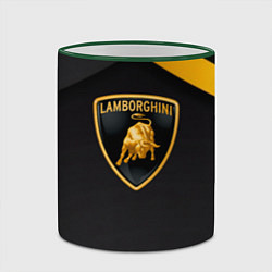 Кружка 3D Lamborghini геометрия, цвет: 3D-зеленый кант — фото 2