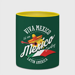 Кружка 3D Мексика Mexico, цвет: 3D-белый + желтый — фото 2