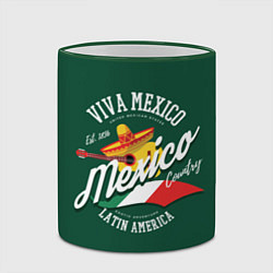 Кружка 3D Мексика Mexico, цвет: 3D-зеленый кант — фото 2