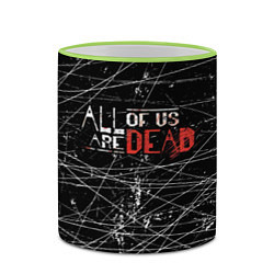 Кружка 3D Мы все мертвы All of Us Are Dead, цвет: 3D-светло-зеленый кант — фото 2